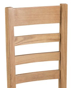 Your Home Essentials Dining Chair DefaultTitle County Oak Ladder Back Chair Fabric Seat
