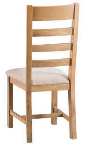 Your Home Essentials Dining Chair DefaultTitle County Oak Ladder Back Chair Fabric Seat