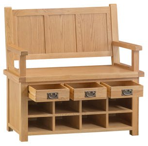 Your Home Essentials Monks Bench DefaultTitle County Oak Monks Bench