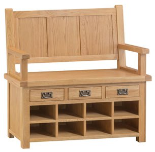 Your Home Essentials Monks Bench DefaultTitle County Oak Monks Bench