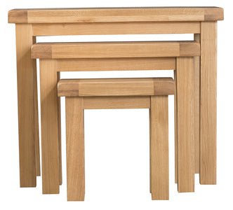 Your Home Essentials Nest of Tables DefaultTitle County Oak Nest of 3 Tables