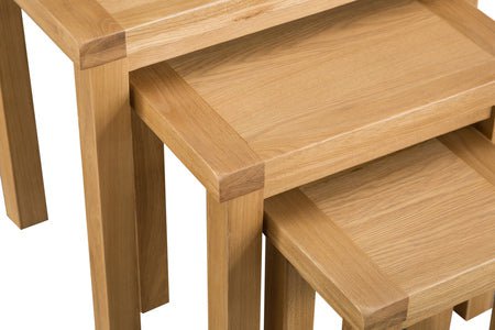 Your Home Essentials Nest of Tables DefaultTitle County Oak Nest of 3 Tables