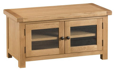 Your Home Essentials TV Unit DefaultTitle County Oak Standard TV Unit with Glass Doors
