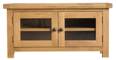 Your Home Essentials TV Unit DefaultTitle County Oak Standard TV Unit with Glass Doors