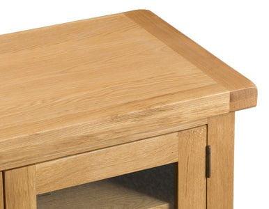 Your Home Essentials TV Unit DefaultTitle County Oak Standard TV Unit with Glass Doors