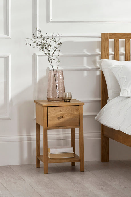 Julian Bowen Bedside Coxmoor 1 Drawer - Oak