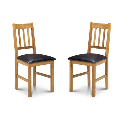 Julian Bowen Dining Chairs Coxmoor Chairs - Oak - Sold in pairs