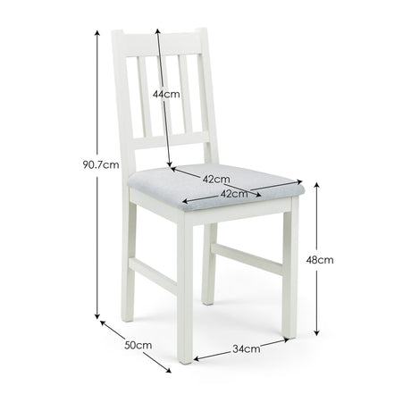 Julian Bowen Dining Chairs Coxmoor Dining Chairs - Ivory - Sold in pairs