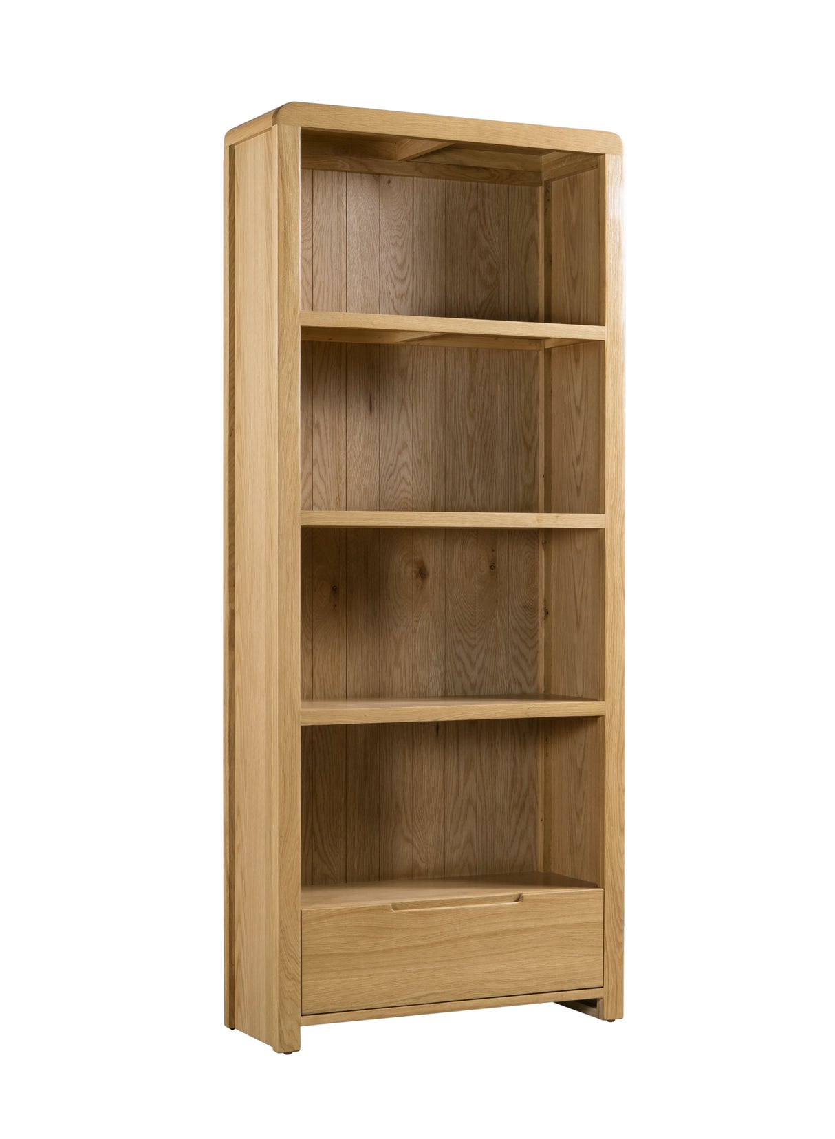 Julian Bowen Bookcases Curve Oak Tall Bookcase