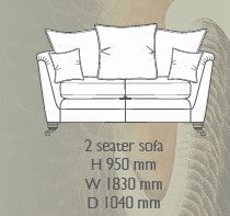 Alstons Pillow Back Sofa Darwin 2 Seater Pillow Back Sofa by Alstons