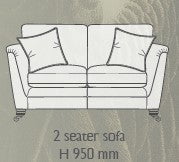 Alstons Pillow Back Sofa Darwin 2 Seater Standard Back Sofa by Alstons