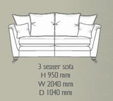Alstons Pillow Back Sofa Darwin 3 Seater Pillow Back Sofa by Alstons