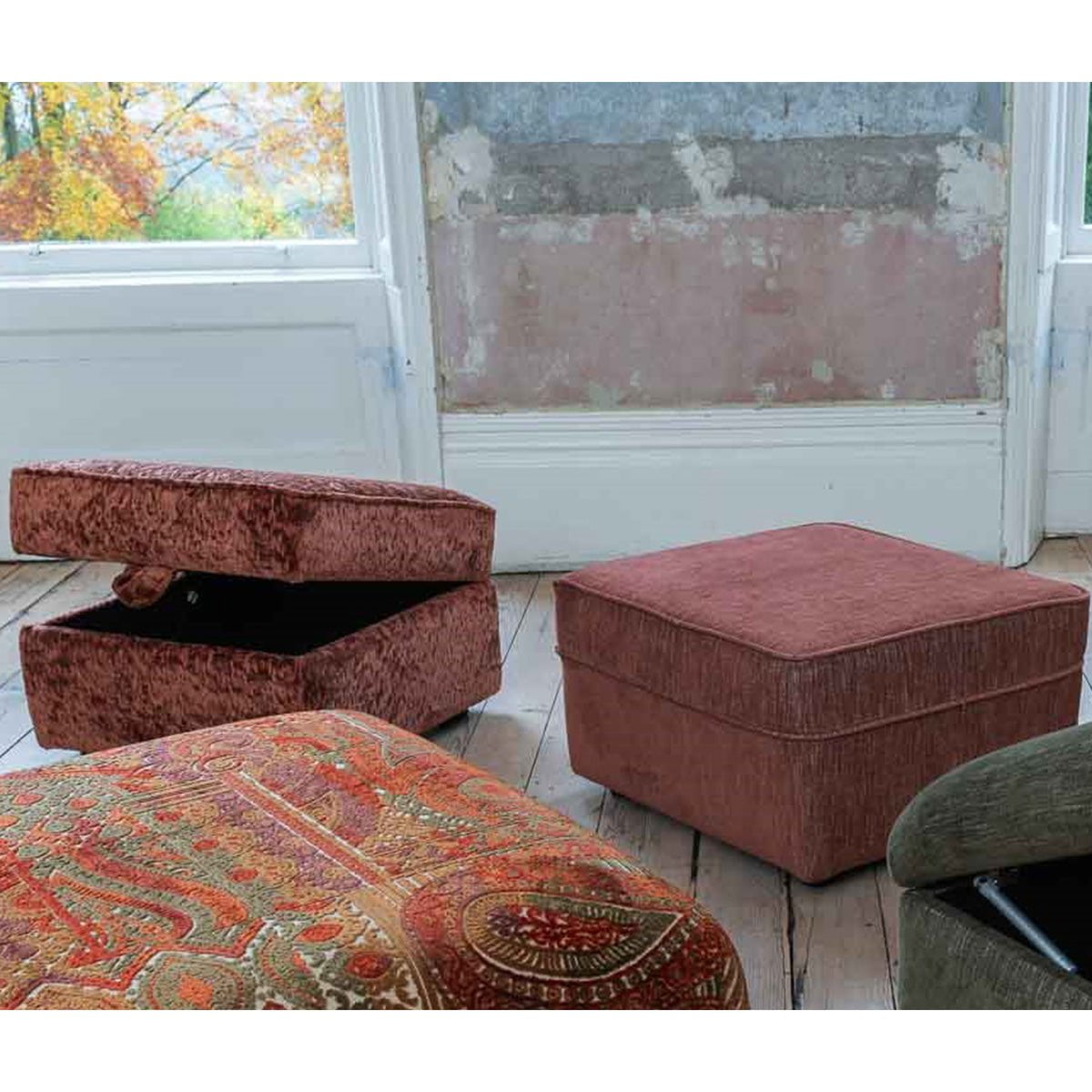 Alstons Accent Chair Darwin Foot Stools by Alstons