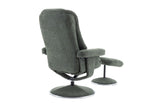 GFA Reclining Chair Cha Cha Fern Fabric Denver Manual Recliner Swivel Chair and Foot Stool