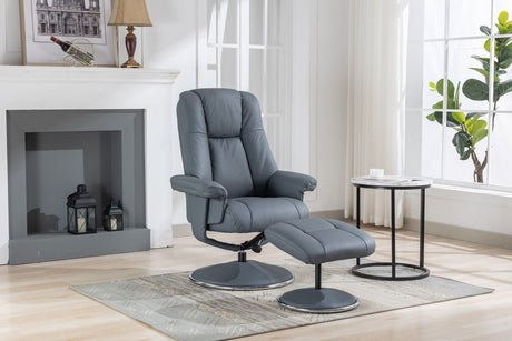 GFA Reclining Chair Denver Manual Recliner Swivel Chair and Foot Stool