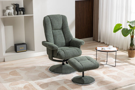 GFA Reclining Chair Denver Manual Recliner Swivel Chair and Foot Stool