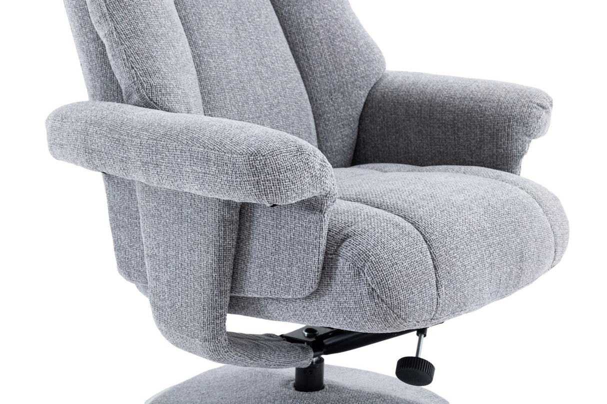 GFA Reclining Chair Denver Manual Recliner Swivel Chair and Foot Stool