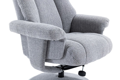 GFA Reclining Chair Denver Manual Recliner Swivel Chair and Foot Stool