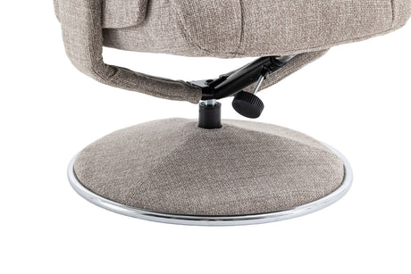GFA Reclining Chair Denver Manual Recliner Swivel Chair and Foot Stool