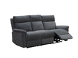 Furniture Link 3 Seater Sofa Grey Detroit Electric Reclining 3 Seater Sofa