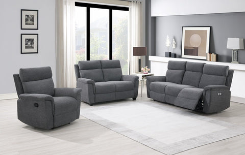 Detroit Electric Reclining 3 Seater Sofa