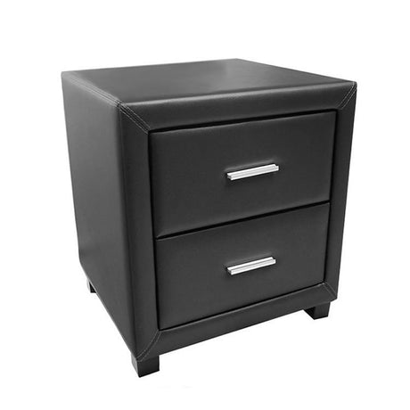 Time Living Bedside Cabinet Black Dorset 2 Drawer Bedside Cabinet