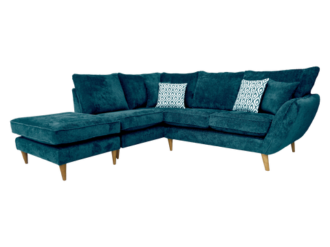 Perth Left Hand Facing Corner Sofa with Footstool