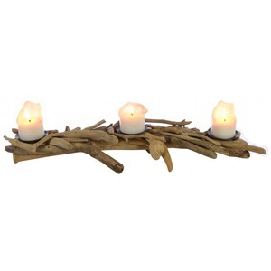Ancient Mariner Driftwood Three Candle Table Runner