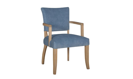 Vida Living Dining Chair Blue Duke Plush Carver Armchair