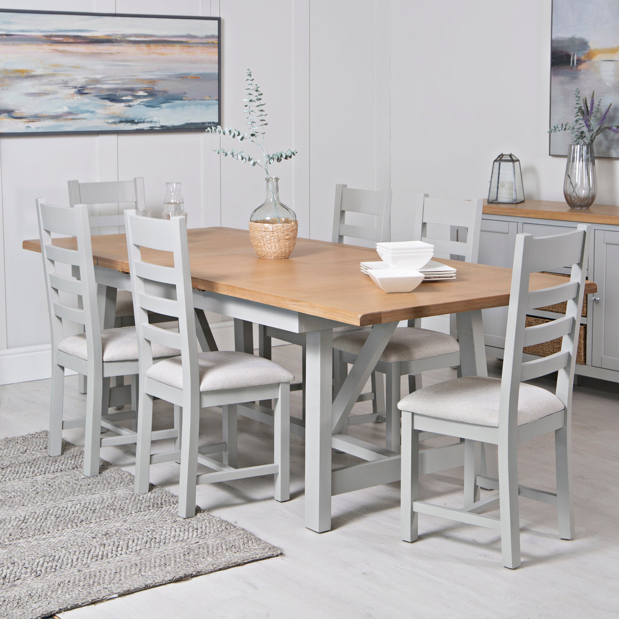 Your Home Essentials Dining Table DefaultTitle Easterly 1.8m Butterfly Extending Grey Dining Table