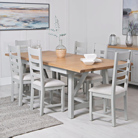 Your Home Essentials Dining Table DefaultTitle Easterly 1.8m Butterfly Extending Grey Dining Table