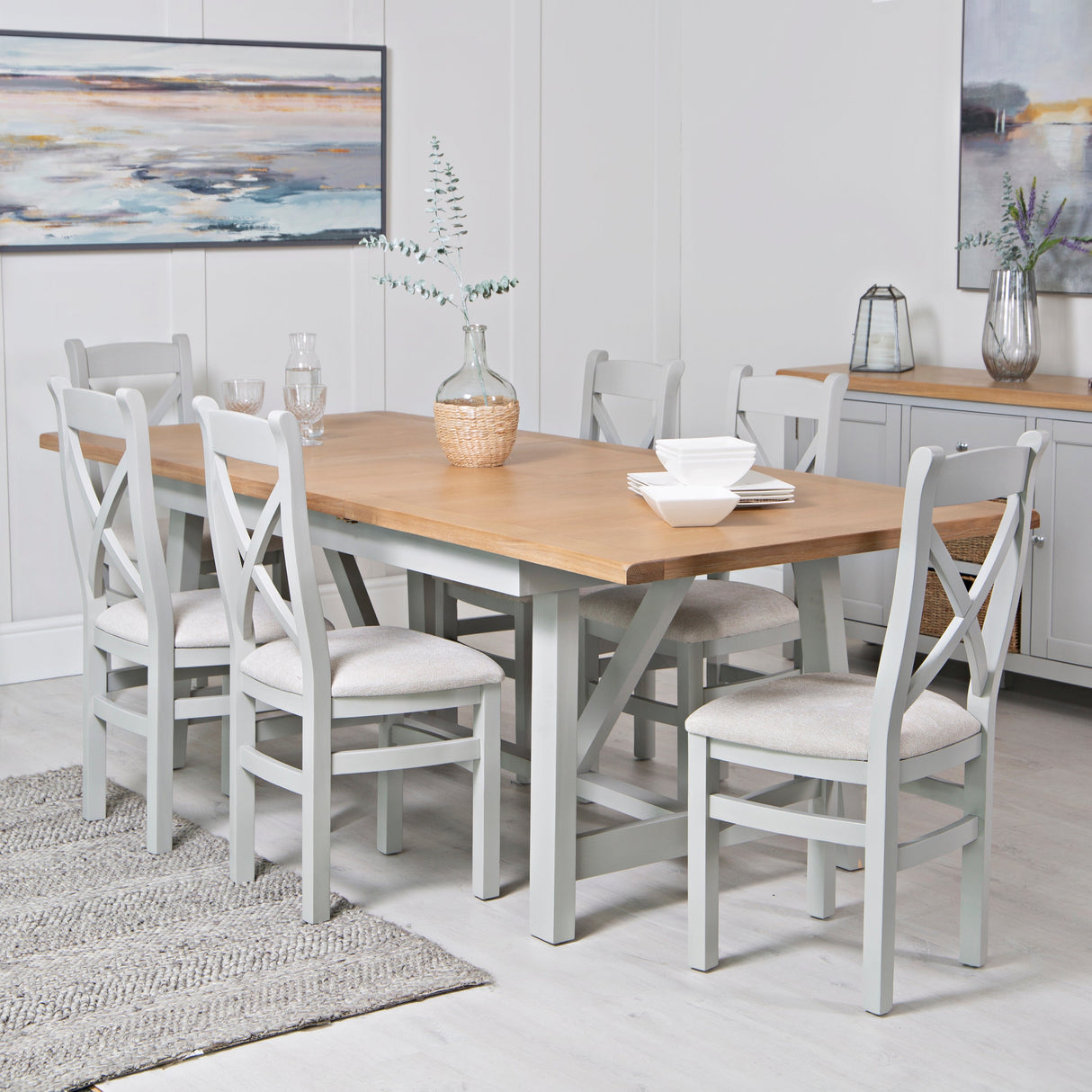 Your Home Essentials Dining Table DefaultTitle Easterly 1.8m Butterfly Extending Grey Dining Table
