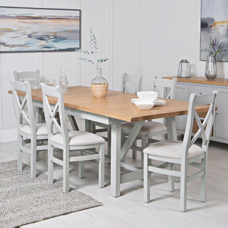 Your Home Essentials Dining Table DefaultTitle Easterly 1.8m Butterfly Extending Grey Dining Table
