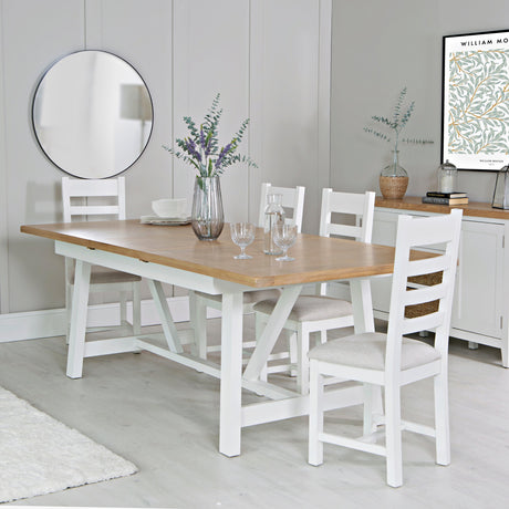 Your Home Essentials Dining Table DefaultTitle Easterly 1.8m Butterfly Extending White Dining Table
