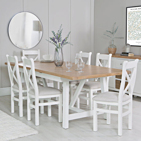Your Home Essentials Dining Table DefaultTitle Easterly 1.8m Butterfly Extending White Dining Table