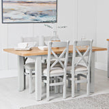 Your Home Essentials Dining Table Set Easterly 120cm Butterfly Extending Grey Dining Table Set with Chairs