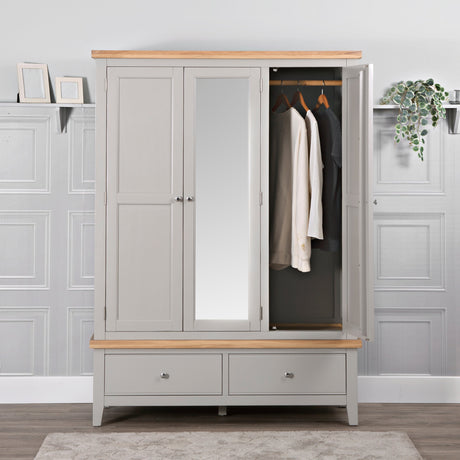 Your Home Essentials Wardrobe DefaultTitle Easterly 3 Door Grey Wardrobe