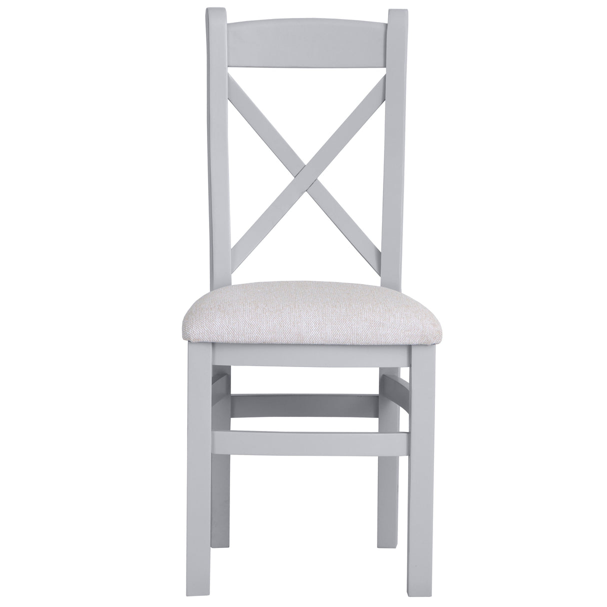 Your Home Essentials Dining Chair DefaultTitle Easterly Grey Cross Back Dining Chair Fabric Seat