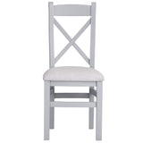Your Home Essentials Dining Chair DefaultTitle Easterly Grey Cross Back Dining Chair Fabric Seat