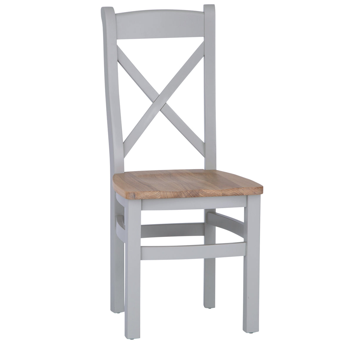 Your Home Essentials Dining Chair DefaultTitle Easterly Grey Cross Back Dining Chair Wooden Seat