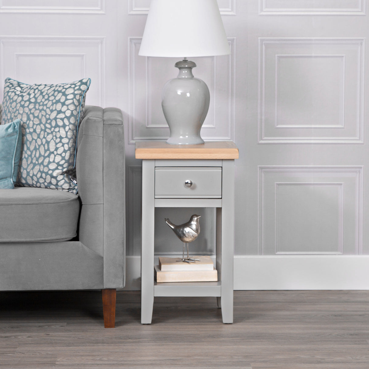Your Home Essentials Lamp Table Easterly Grey Lamp Table