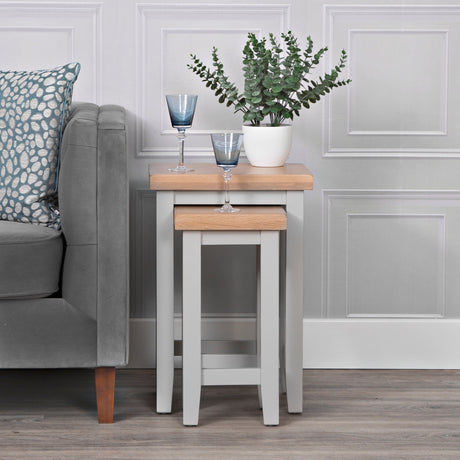 Your Home Essentials Nest of Tables Easterly Grey Nest of 2 Tables