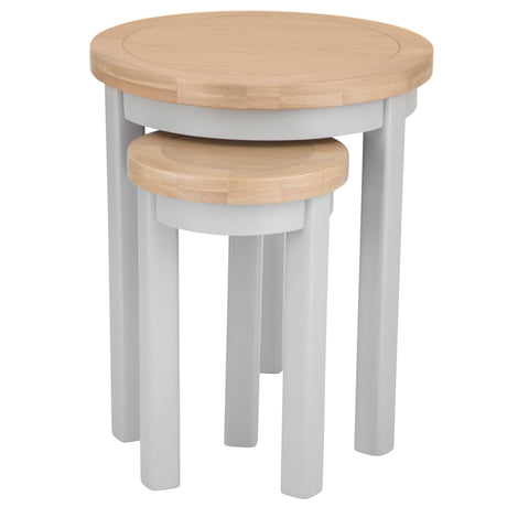 Your Home Essentials Nest of Tables Easterly Grey Round Nest of 2 Tables