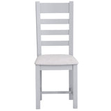 Your Home Essentials Dining Chair DefaultTitle Easterly Ladder Back Grey Dining Chair Fabric Seat