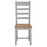 Your Home Essentials Dining Chair DefaultTitle Easterly Ladder Back Grey Dining Chair Wooden Seat