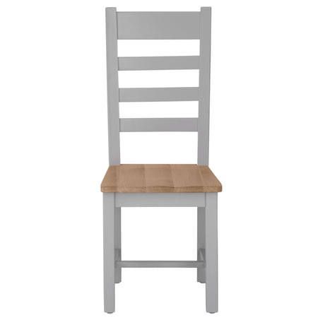 Your Home Essentials Dining Chair DefaultTitle Easterly Ladder Back Grey Dining Chair Wooden Seat
