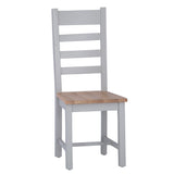Your Home Essentials Dining Chair DefaultTitle Easterly Ladder Back Grey Dining Chair Wooden Seat