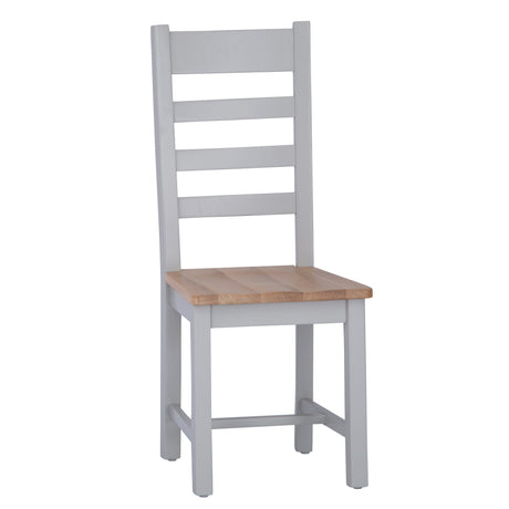Your Home Essentials Dining Chair DefaultTitle Easterly Ladder Back Grey Dining Chair Wooden Seat