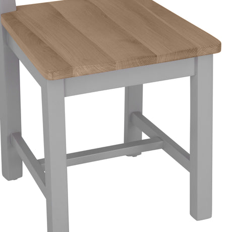 Your Home Essentials Dining Chair DefaultTitle Easterly Ladder Back Grey Dining Chair Wooden Seat