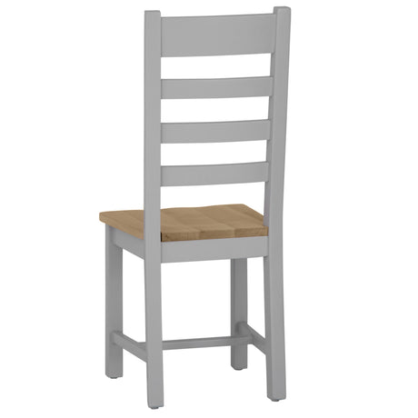 Your Home Essentials Dining Chair DefaultTitle Easterly Ladder Back Grey Dining Chair Wooden Seat